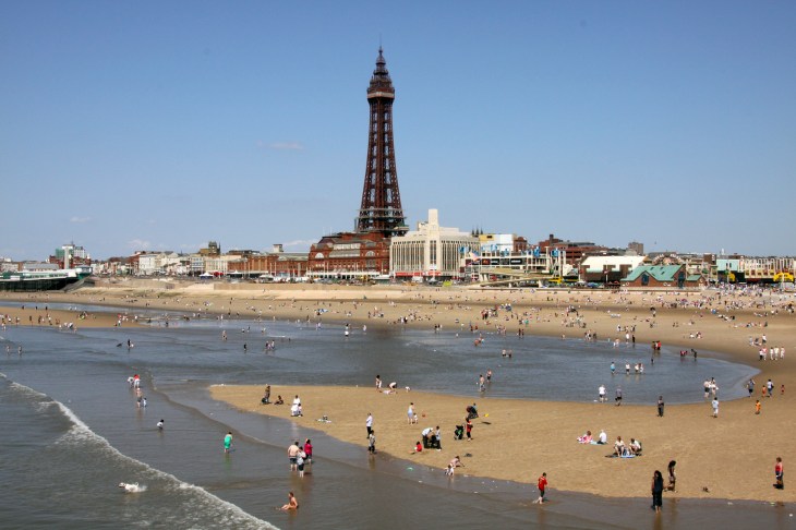 Blackpool Tower viewed from the Central Pier. Sunday 31st May 2009